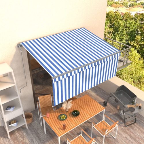 Automatska tenda na uvlačenje s roletom 3,5x2,5 m plavo-bijela