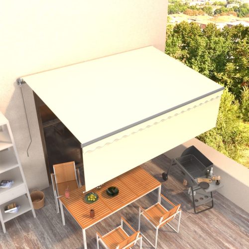 Tenda na ručno uvlačenje s roletom 4 x 3 m krem