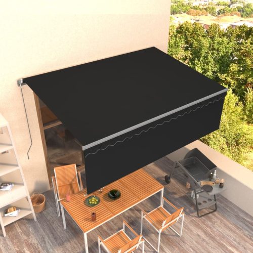 Tenda na ručno uvlačenje s roletom 4,5 x 3 m antracit