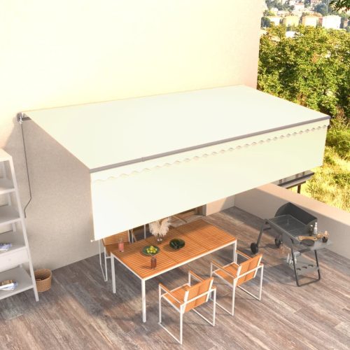 Tenda na ručno uvlačenje s roletom 6 x 3 m krem