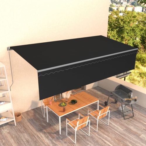 Tenda na ručno uvlačenje s roletom 6 x 3 m antracit