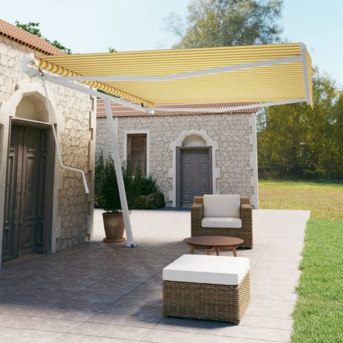 Samostojeća automatska tenda 500 x 350 cm žuto-bijela