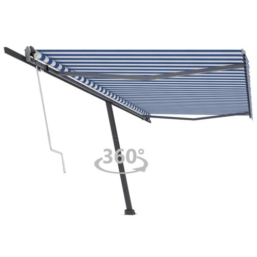 Samostojeća automatska tenda 500x300 cm plavo-bijela