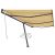 Samostojeća tenda na ručno uvlačenje 600 x 300 cm žuto-bijela