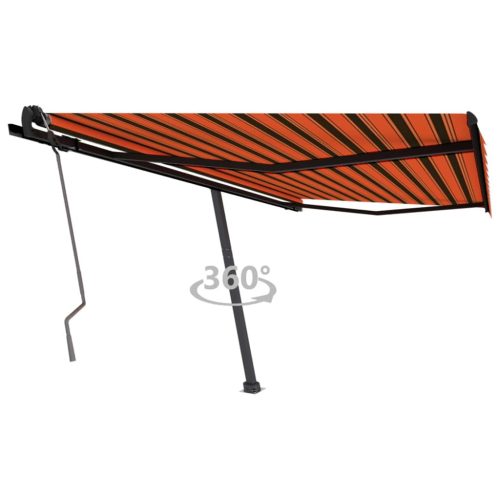 Samostojeća tenda na ručno uvlačenje 450x350cm narančasto-smeđa