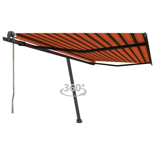 Samostojeća automatska tenda 450x350 cm narančasto-smeđa