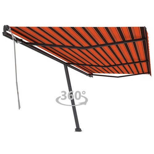 Samostojeća tenda na ručno uvlačenje 600x350cm narančasto-smeđa