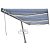 Tenda na ručno uvlačenje s LED svjetlom 600x350 cm plavo-bijela