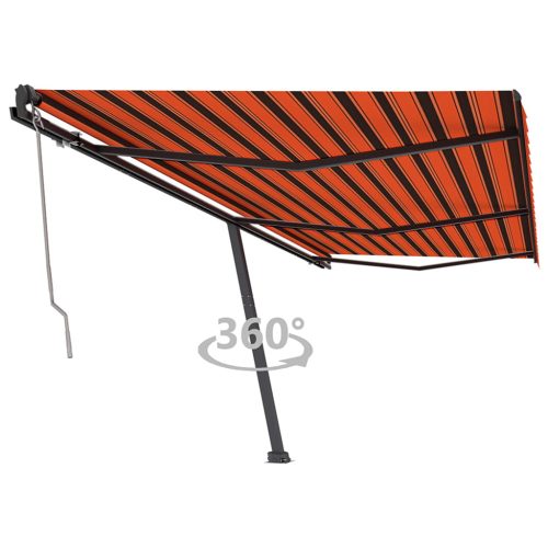 Samostojeća automatska tenda 600 x 350 cm narančasto-smeđa