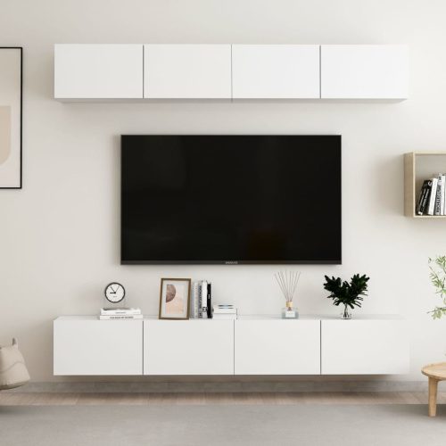 TV ormarići 4 kom bijeli 100 x 30 x 30 cm od konstruiranog drva