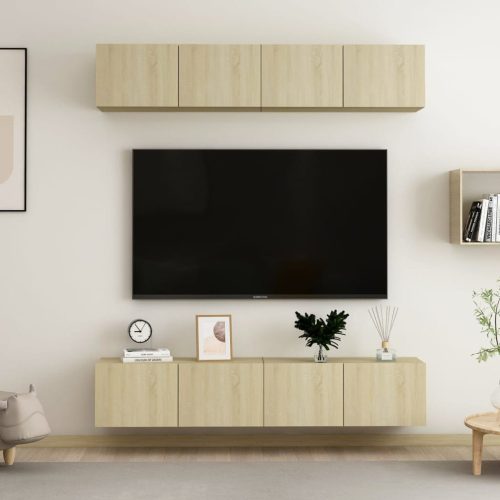 TV ormarići 4 kom boja hrasta sonome 80 x 30 x 30 cm drvena