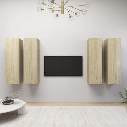 TV ormarići 4 kom boja hrasta sonome 30,5 x 30 x 110 cm iverica