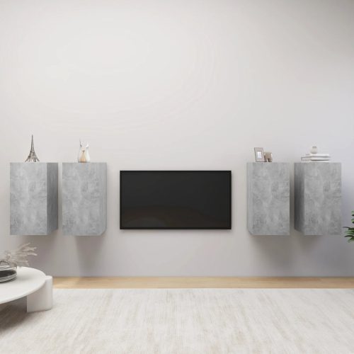 TV ormarići 4 kom boja betona 30,5x30x60 cm konstruirano drvo