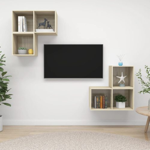 4-dijelni set TV ormarića boja hrasta sonome konstruirano drvo