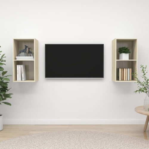 Zidni TV ormarići 2 kom boja hrasta sonome konstruirano drvo