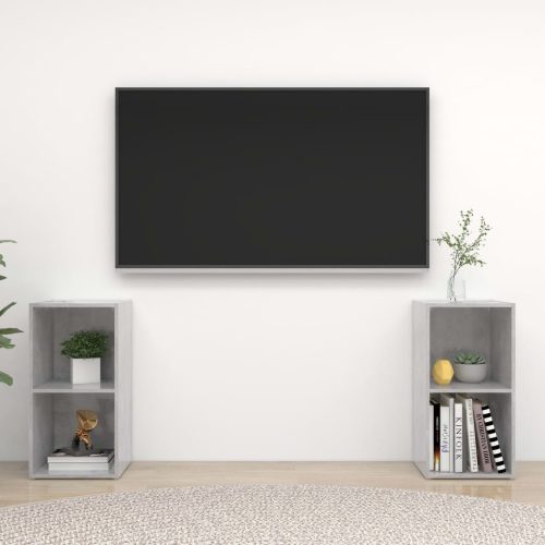 TV ormarići 2 kom boja betona 72x35x36,5 cm konstruirano drvo