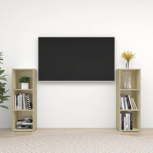 TV ormarići 2 kom boja hrasta 107x35x37 cm konstruirano drvo