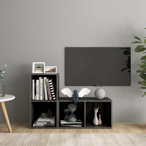 TV ormarići 2 kom sjajni sivi 72x35x36,5 cm konstruirano drvo