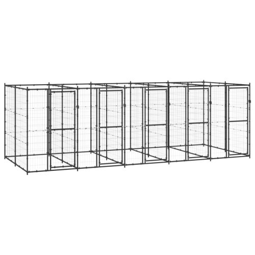 Vanjski kavez za pse čelični 12,1 m²
