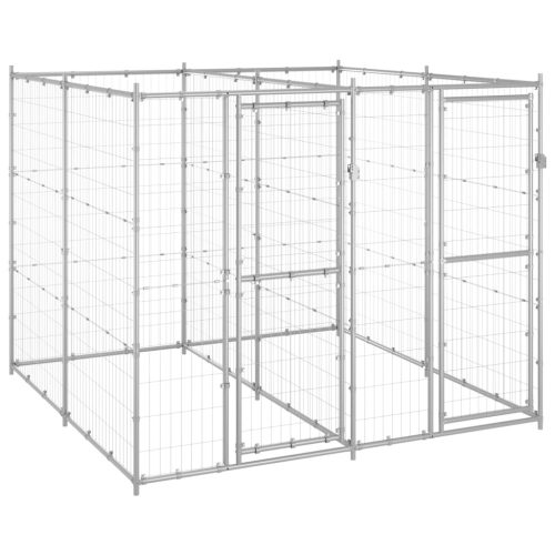 Vanjski kavez za pse od pocinčanog čelika 4,84 m²