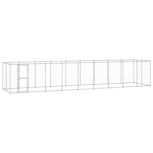 Vanjski kavez za pse od pocinčanog čelika 21,78 m²