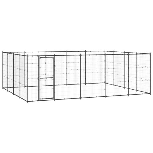 Vanjski kavez za pse čelični 24,2 m²
