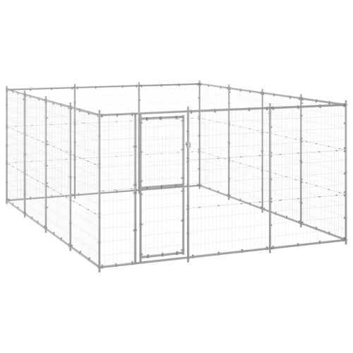 Vanjski kavez za pse od pocinčanog čelika 14,52 m²