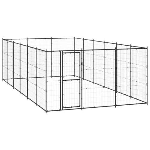 Vanjski kavez za pse čelični 21,78 m²