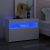 Noćni ormarić LED svjetla visoki sjaj bijeli 60x35x40 cm drvo