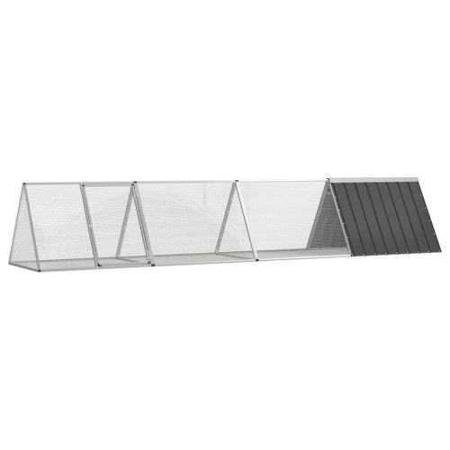 Kavez za zečeve antracit 403,5x80,5x71 cm pocinčani čelik