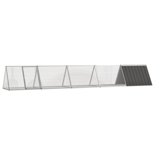 Kavez za zečeve antracit 504,5x80,5x71 cm pocinčani čelik