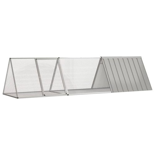 Kavez za zečeve sivi 302,5x80,5x71 cm od pocinčanog čelika