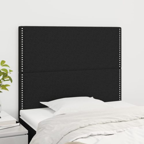 Uzglavlja 2 kom crna 80x5x78/88 cm od tkanine