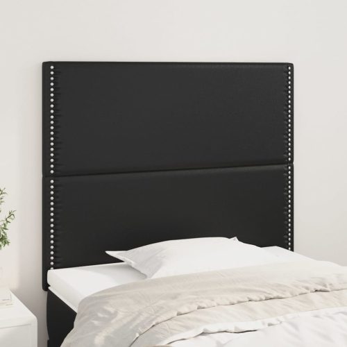 Uzglavlja 2 kom crna 100x5x78/88 cm od umjetne kože