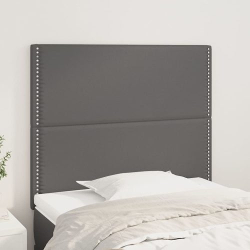 Uzglavlja 2 kom siva 100x5x78/88 cm od umjetne kože