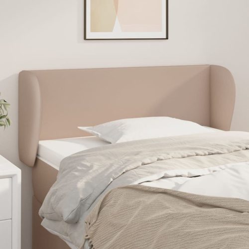 Uzglavlje s ušima boja cappuccina 83x23x78/88 cm umjetna koža