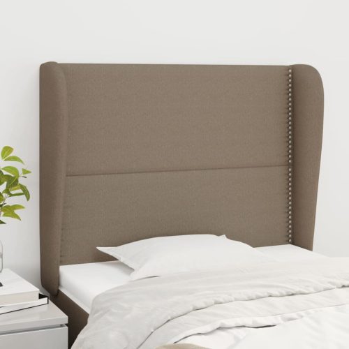 Uzglavlje s ušima smeđesivo 93x23x118/128 cm od tkanine