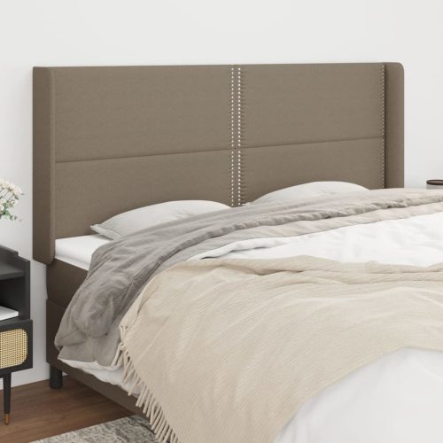 Uzglavlje s ušima smeđesivo 203x16x118/128 cm od tkanine