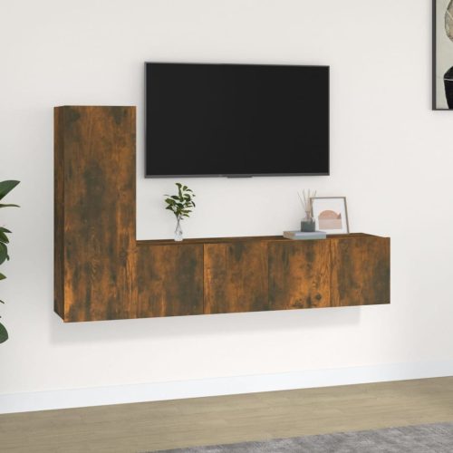 3-dijelni set TV ormarića boja dimljenog hrasta drveni