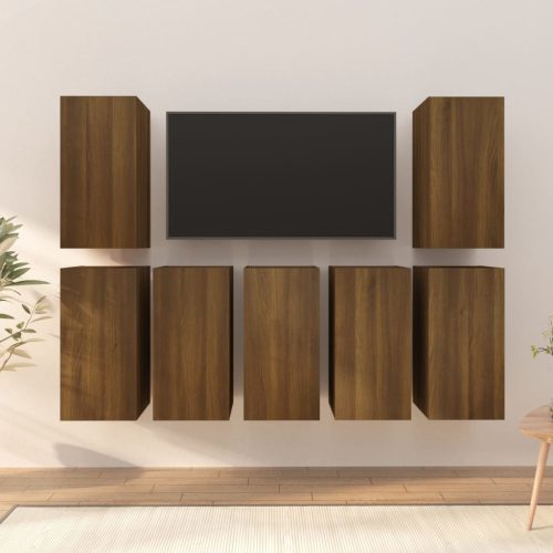 TV ormarići 7 kom boja smeđeg hrasta 30,5 x 30 x 60 cm drveni