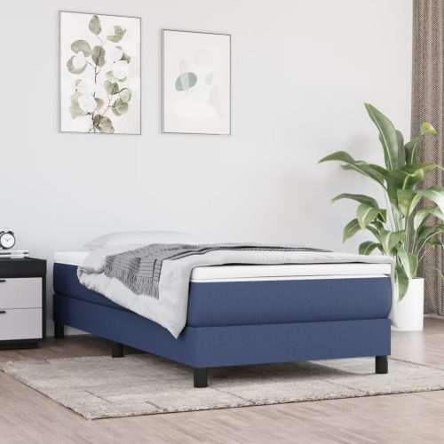 Okvir za krevet s oprugama plavi 90 x 200 cm od tkanine