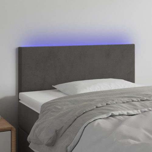 LED uzglavlje tamnosivo 80 x 5 x 78/88 cm baršunasto