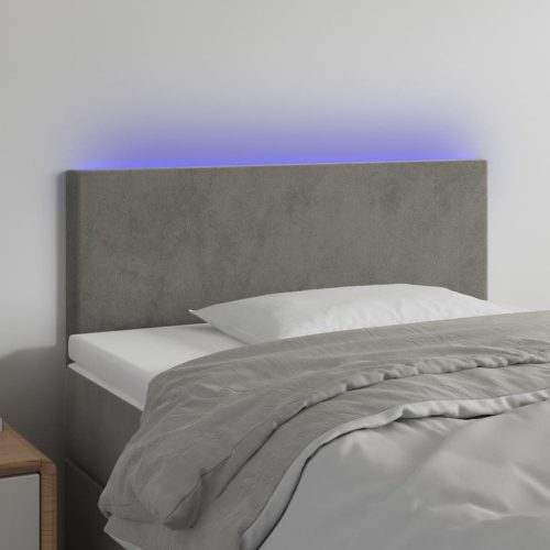 LED uzglavlje svjetlosivo 100x5x78/88 cm baršunasto