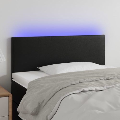 LED uzglavlje crno 80 x 5 x 78/88 cm od umjetne kože