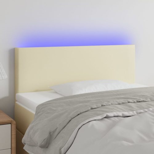 LED uzglavlje krem 100 x 5 x 78/88 cm od umjetne kože