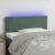 LED uzglavlje tamnozeleno 80 x 5 x 78/88 cm baršunasto