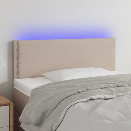 LED uzglavlje boja cappuccina 80 x 5 x 78/88 cm od umjetne kože