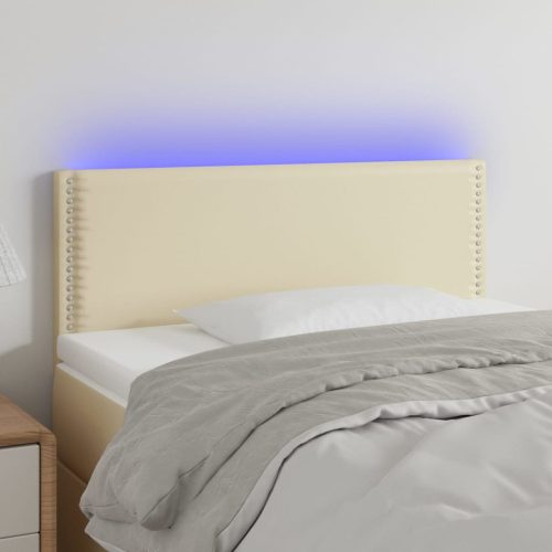 LED uzglavlje krem 100 x 5 x 78/88 cm od umjetne kože