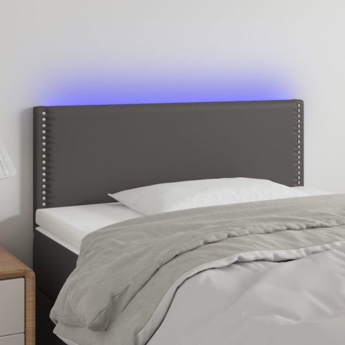 LED uzglavlje sivo 100 x 5 x 78/88 cm od umjetne kože