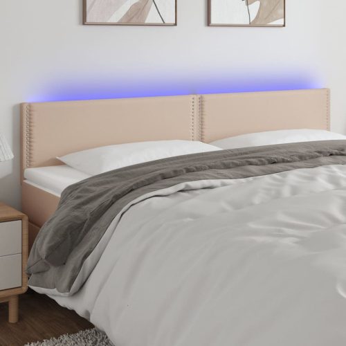 LED uzglavlje boja cappuccina 160 x 5 x 78/88cm od umjetne kože